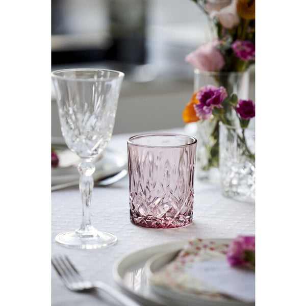Sorrento glazen - laag - PINK