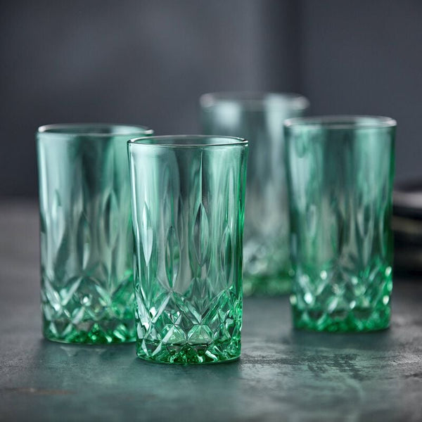 Sorrento glazen - hoog - GREEN