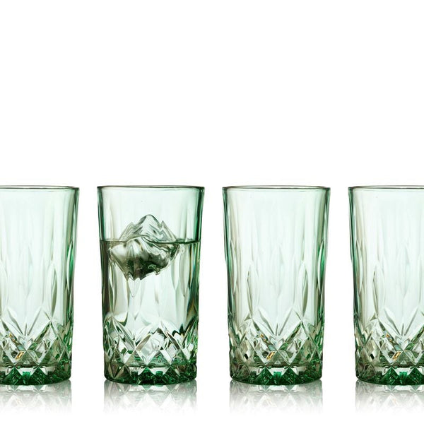 Sorrento glazen - hoog - GREEN