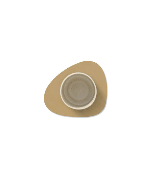 Glas onderlegger - curve - khaki