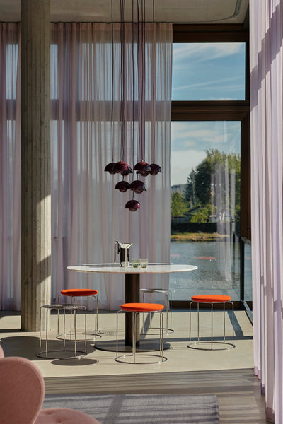 Wire stool - krukje in chroom