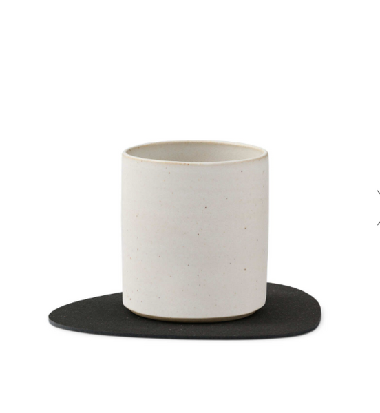 Glas onderlegger - curve -  gevlekt antraciet