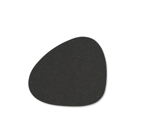 Glas onderlegger - curve -  gevlekt antraciet