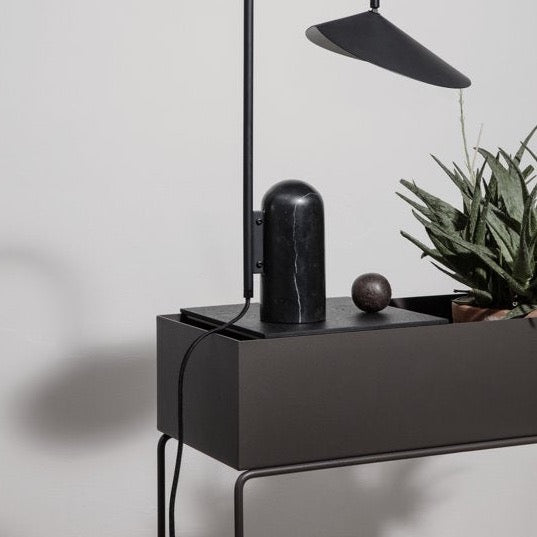 Tray voor plant box - zwart hout