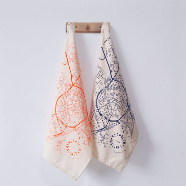Theedoek - keukenhanddoek stadsplan Mechelen