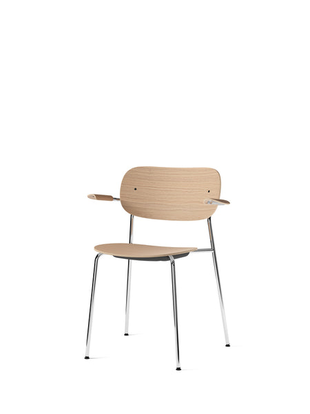 Co-chair stoel - met armleuningen - chroom