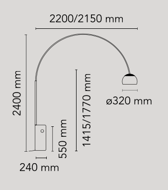 Arco - booglamp - led staanlamp