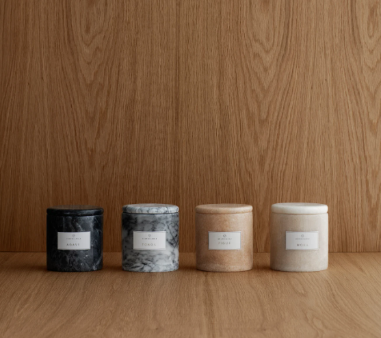 Geurkaars in marmer - Figue