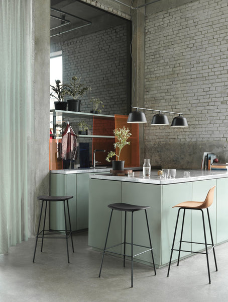 Fiber bar stool H65cm - zwart (showroommodel)
