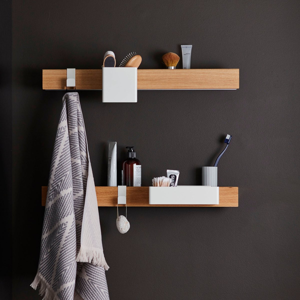 Flex magnetische plank 60cm - eik/wit