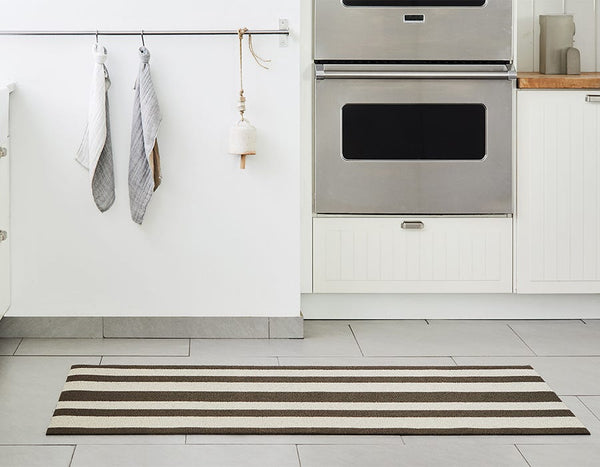 Deurmat - large stripe, pebble