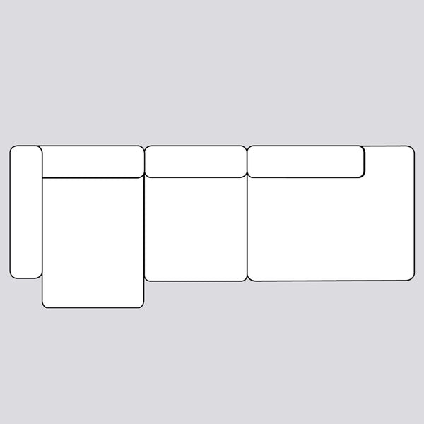 Sofa mags - 3 seater combination 3, stof Bolgheri