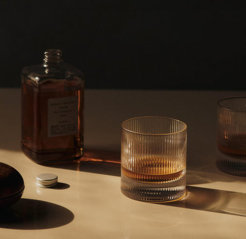 Ripple - whiskey glas set van 2-smoked