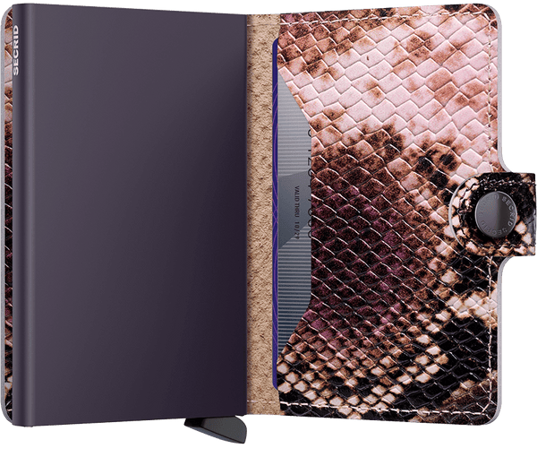 Miniwallet - serpent paars