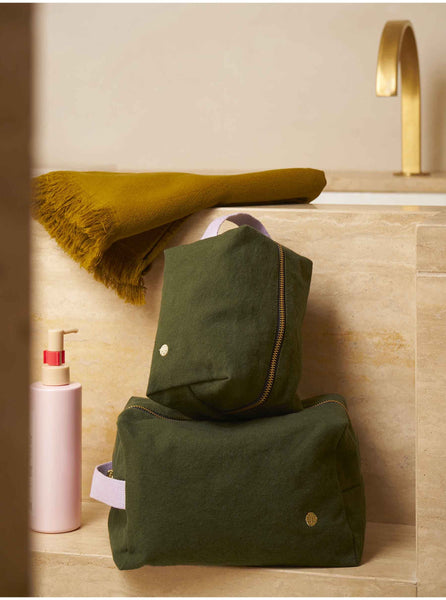 Toilettas cube - small - donker groen - iona kale