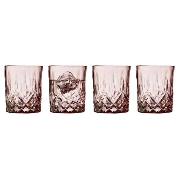 Sorrento glazen - laag - PINK