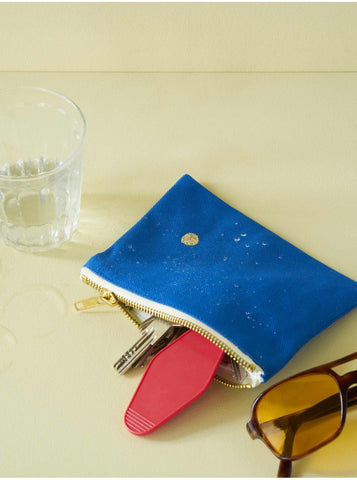 Katoenen etui - small - Iona bleu mecano