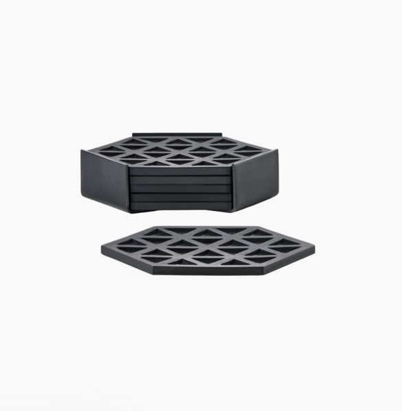 Coasters driehoeken - zwart