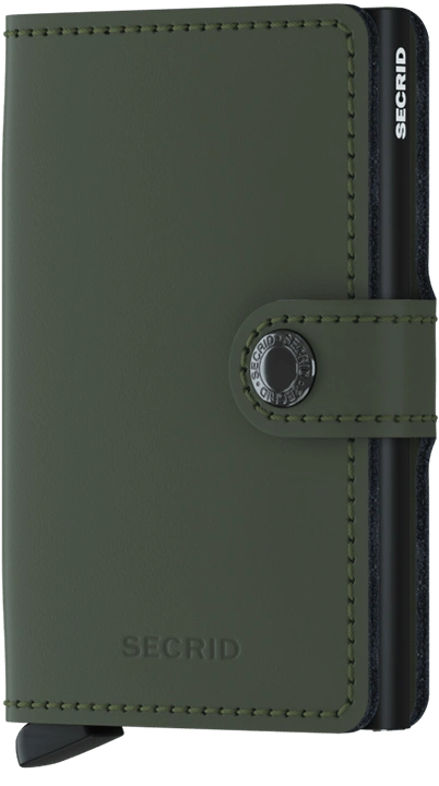 Miniwallet - mat groen - portefeuille