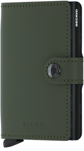 Miniwallet - mat groen - portefeuille