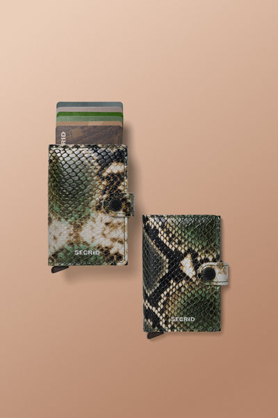Miniwallet - serpent groen