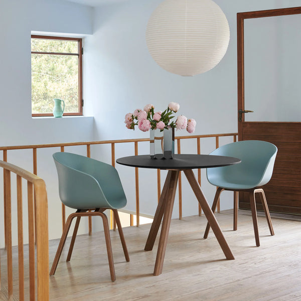 Tafel CPH 20 - diameter 120 - onderstel walnoot