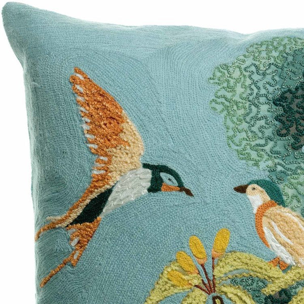 Kussen - Lola birds - geborduurd vierkant