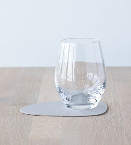 Glas onderlegger - curve - oyster white