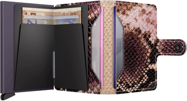 Miniwallet - serpent paars