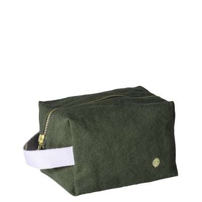 Toilettas cube - medium - donker groen - iona kale