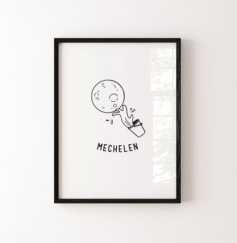 Poster - Mechelen (Simple-special) - met kader