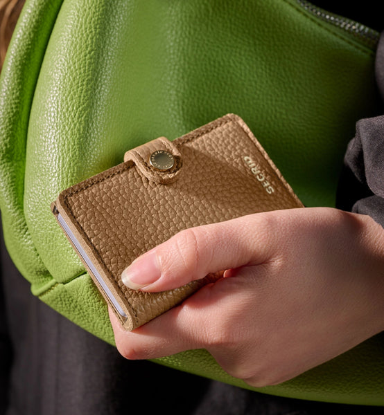 Miniwallet - pebble cappuccino-gold - portefeuille