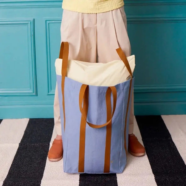 Maxi katoenen shopper - licht blauw - iona bluetiful