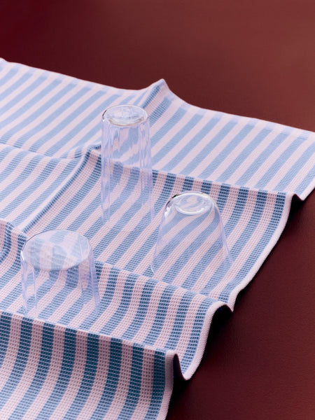 Keuken handdoek - HAY - roos-blauw