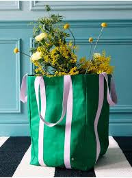 Maxi katoenen shopper - fel groen - iona gazon