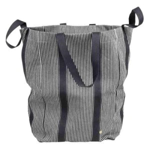 Maxi katoenen shopper - lijntjes - basile caviar