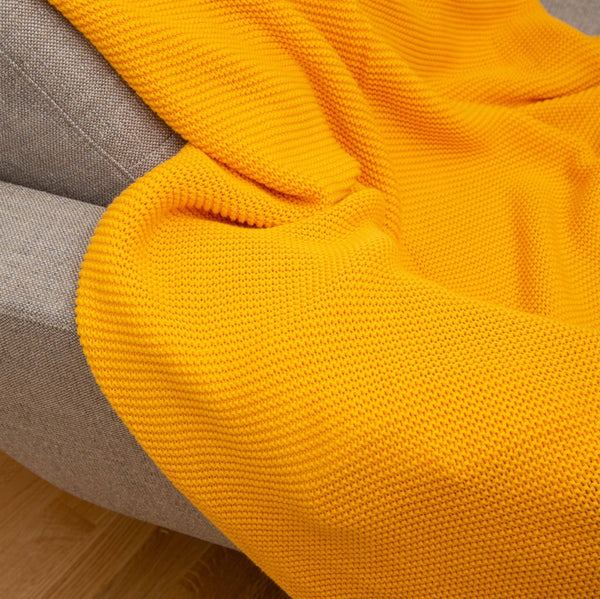 Soft knitted plaid - sunflower