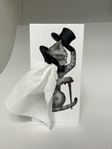 Tissue up kat - zakdoekdoos wit