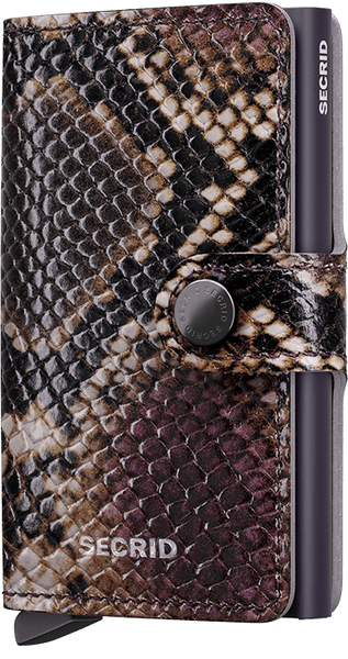 Miniwallet - serpent paars