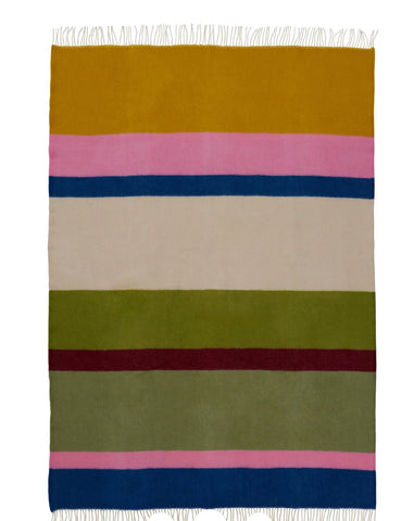 Plaid - arty - strepen green - pink