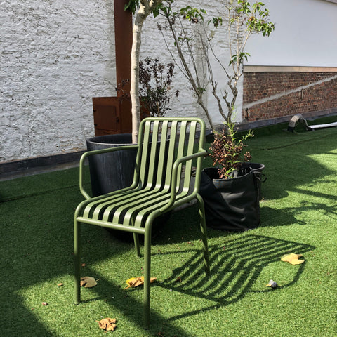 Showroommodel - Palissade - stoel met armleuning - GROEN