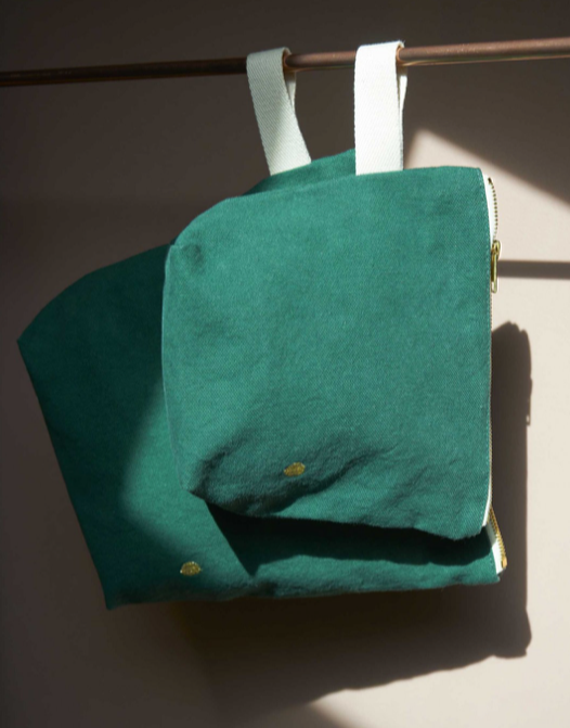 Katoenen Toiletzak - Nori groen
