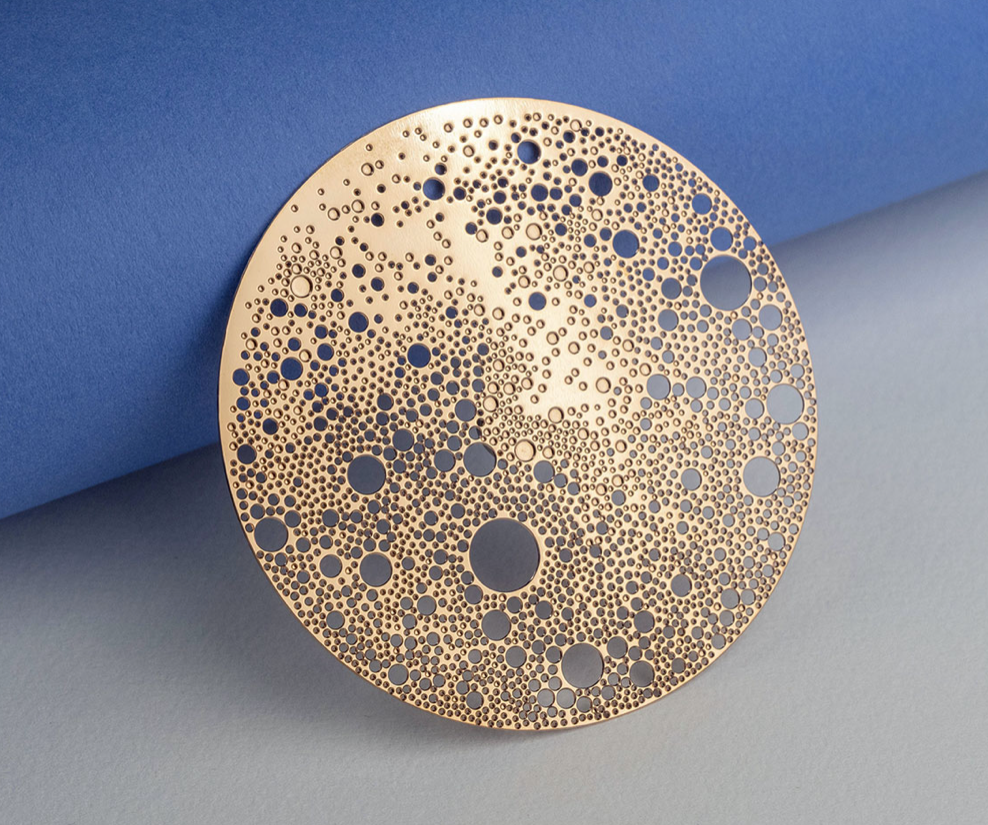 Magnetische broche - lunar - gold