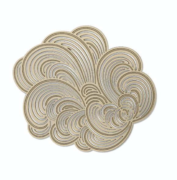 Magnetische broche - mist - (matt)gold