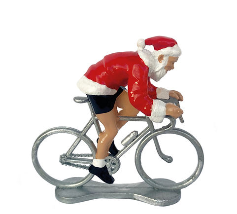 Little cyclist - kerstman *special* miniatuur wielrenner