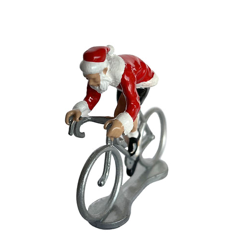 Little cyclist - kerstman *special* miniatuur wielrenner