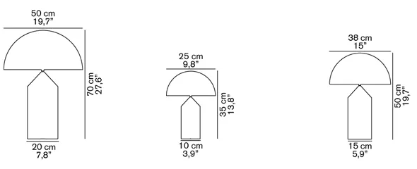 Atollo lamp - opaal glas