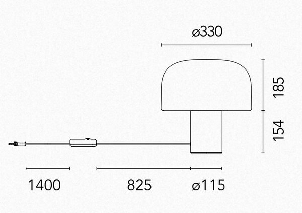 Bellhop - glas - tafellamp