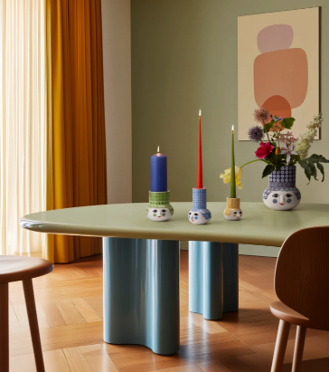 Eva - Olga kaarsenhouder - small - geel