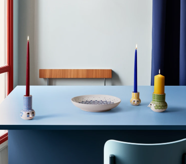 Eva - Olga kaarsenhouder - blauw